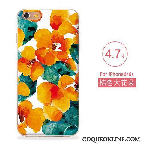 iPhone 6/6s Fluide Doux Bleu Coque Nouveau Gaufrage Silicone Étui