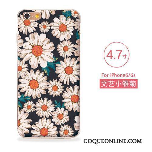 iPhone 6/6s Fluide Doux Bleu Coque Nouveau Gaufrage Silicone Étui