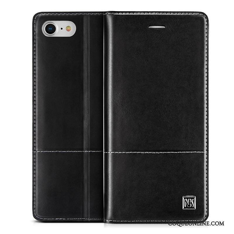 iPhone 7 Coque Couvercle Arrière Or Rose Étui Tendance Protection Cuir Véritable Business