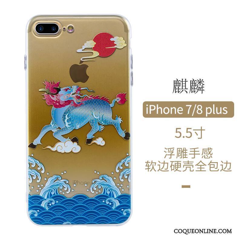 iPhone 7 Plus Art Original Jaune Étui Coque De Téléphone Protection Style Chinois