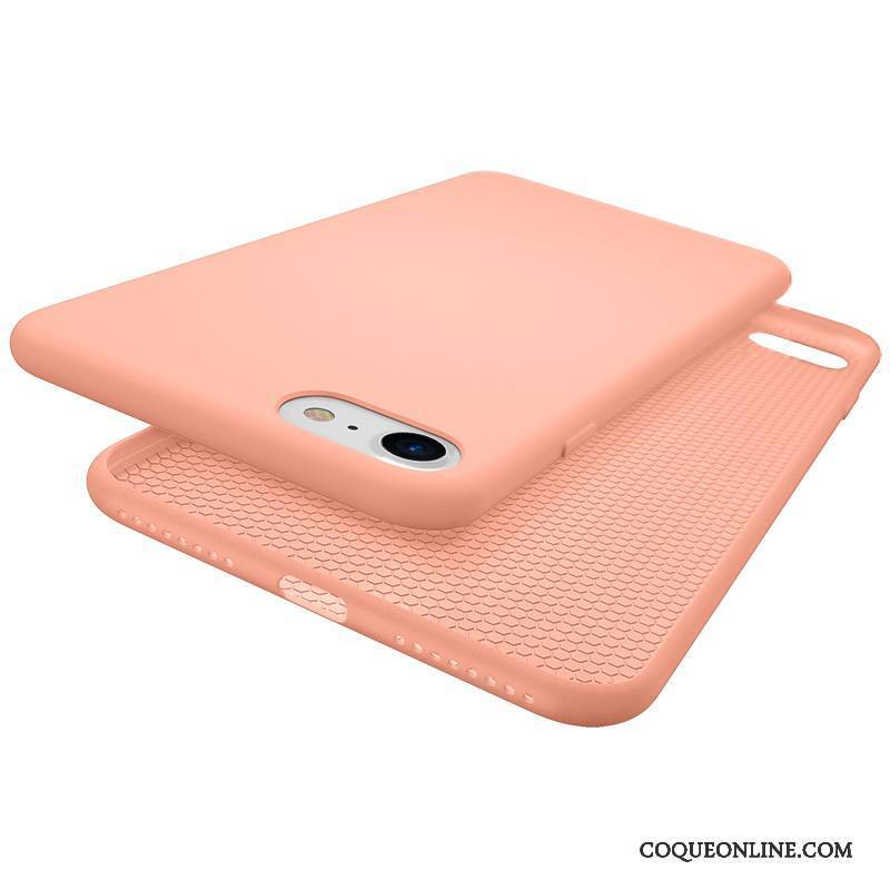 iPhone 8 Plus Incassable Fluide Doux Coque De Téléphone Tout Compris Silicone Étui Rouge