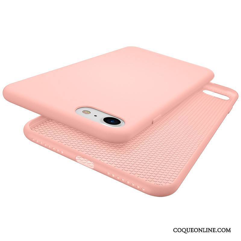 iPhone 8 Plus Incassable Fluide Doux Coque De Téléphone Tout Compris Silicone Étui Rouge