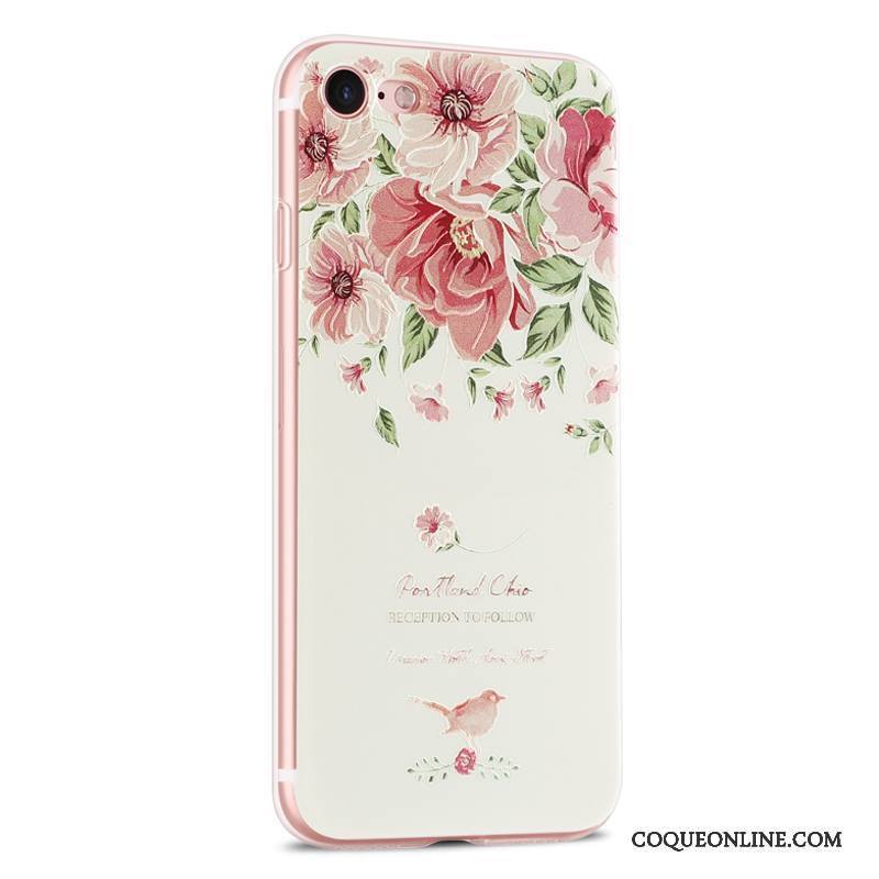 iPhone 8 Rose Étui Silicone Personnalité Coque De Téléphone Pu Tout Compris