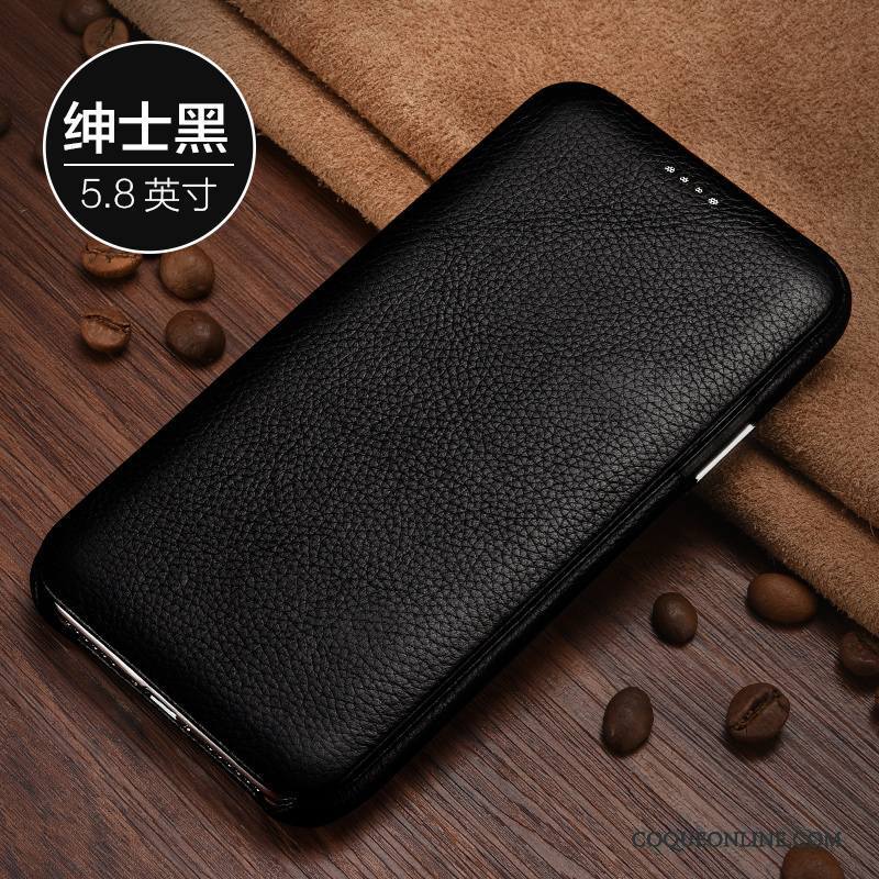 iPhone X Coque De Téléphone Clamshell Nouveau Étui En Cuir Cuir Véritable Business