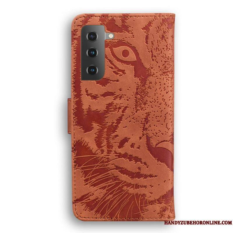 Housse Samsung Galaxy S21 Plus 5G Empreinte Face de Tigre