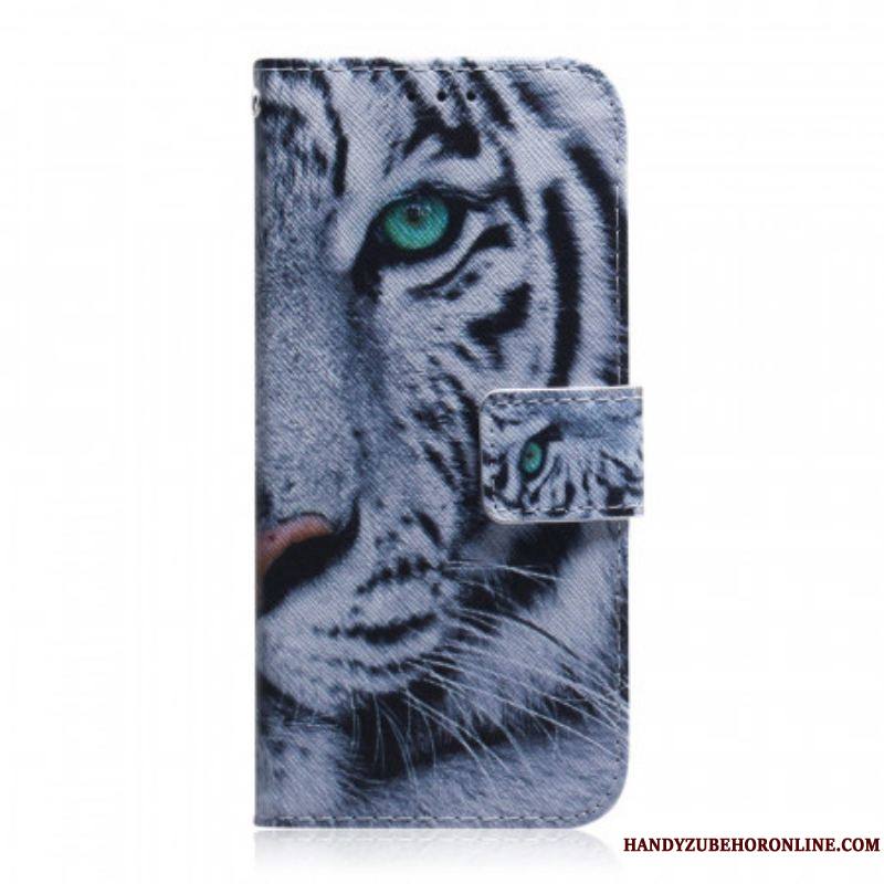 Housse Samsung Galaxy S22 Ultra 5G Face de Tigre