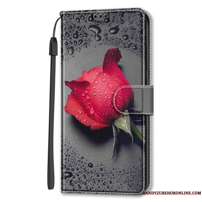 Housse Samsung Galaxy S22 Ultra 5G Roses avec Lanière