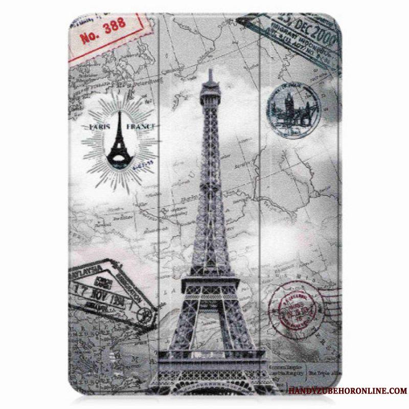 Smart Case iPad 10.9'' (2022) Renforcée Tour Eiffel Rétro