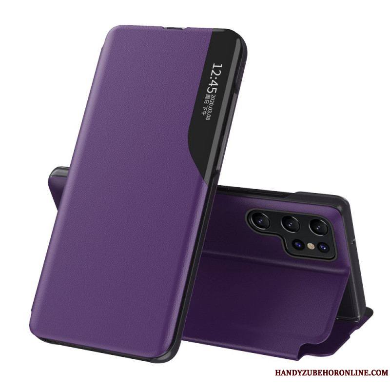 View Cover Samsung Galaxy S22 Ultra 5G Simili Cuir Texturé